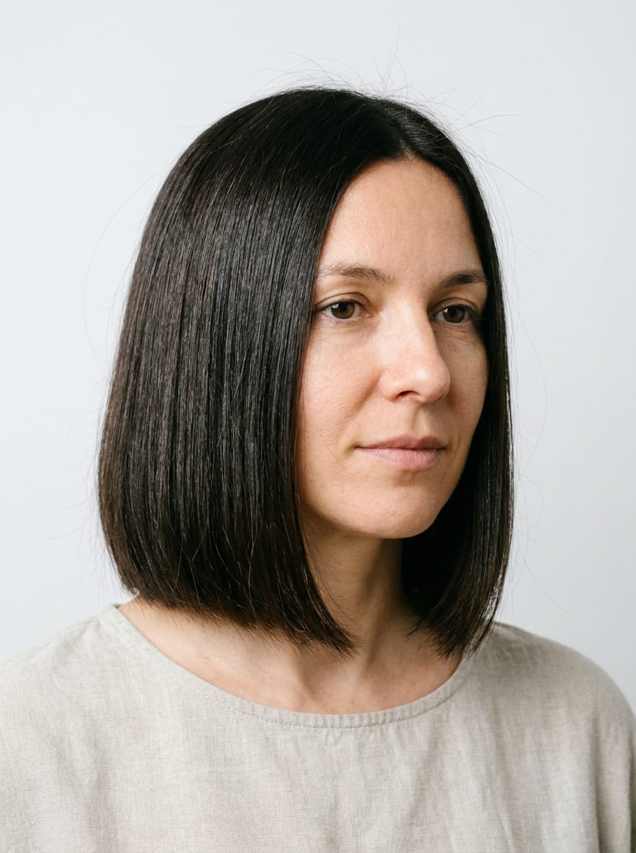 Blunt Bob für glatte Haare - Frisur für glatte Haare